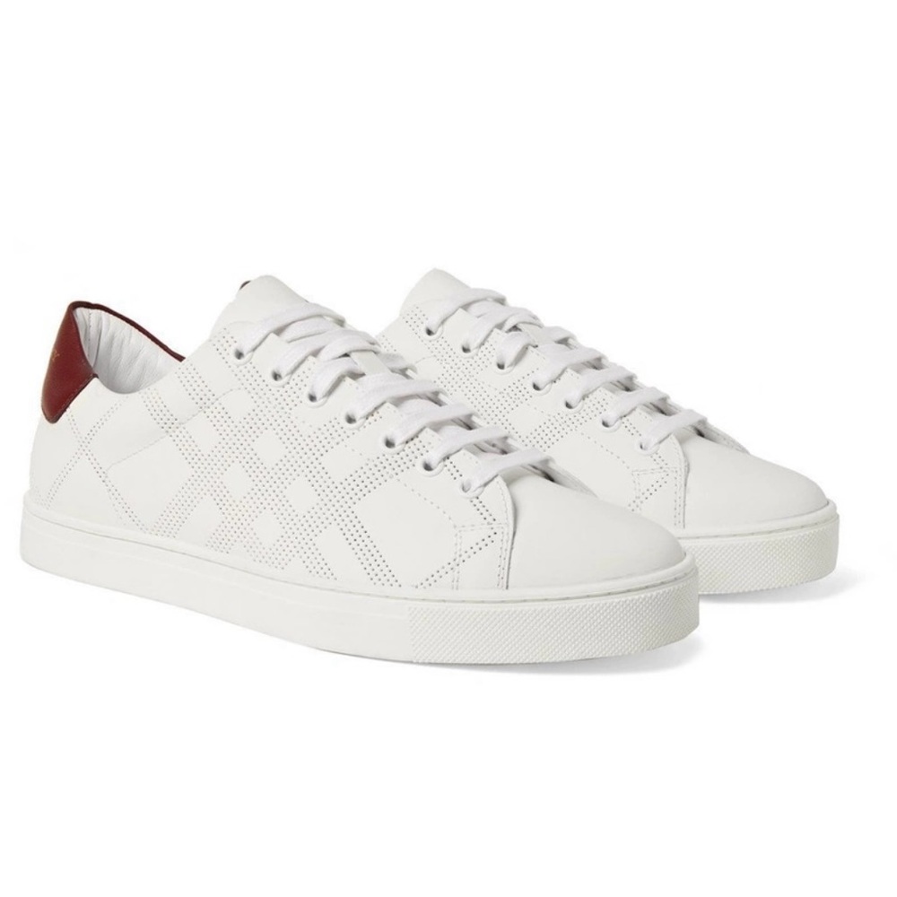 Burberry Perforated Leather white sneakers